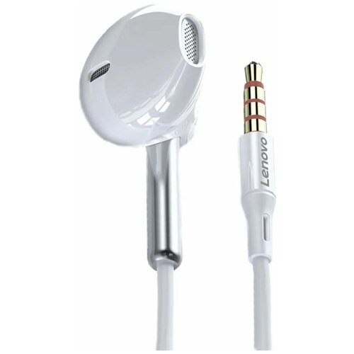 Проводные 35 наушники Lenovo XF06 с дополнительными басами и встроенным микрофоном белые 59000₽