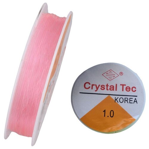 Резинка для бисера CRYSTAL TEC диаметр 1,0 мм, 20 метров (розовый)
