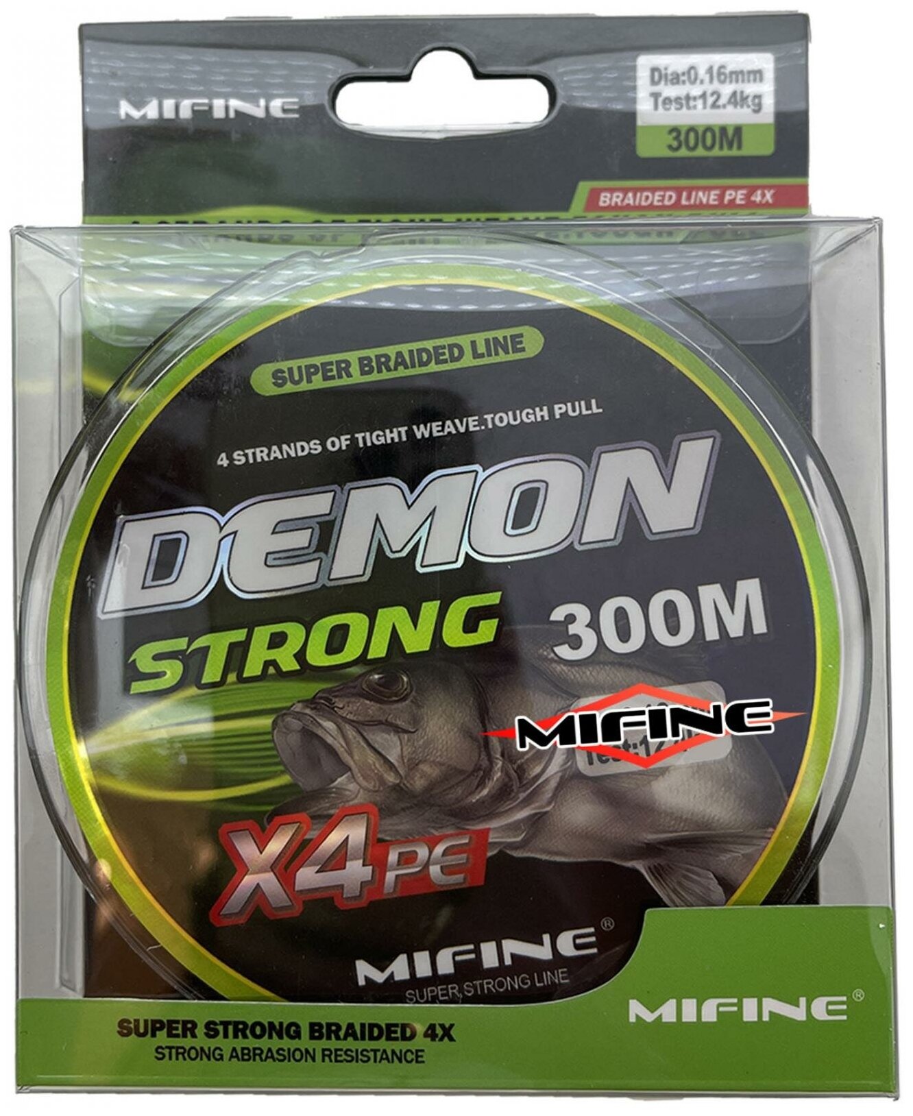 Плетеный шнур Mifine Demon 300м 0.14мм