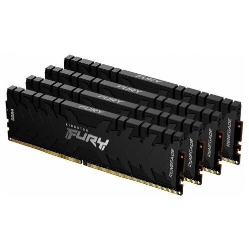 Модуль памяти 32GB Kingston FURY Renegade Black DIMM PC21300 DDR4 2666MHz KF426C13RBK432 Kit of 4 1396100₽