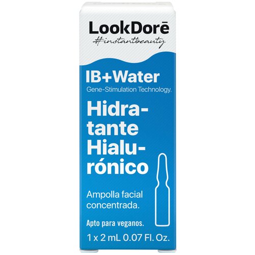 Концентрированная сыворотка в ампулах для интенсивного увлажнения LookDore IB+ WATER AMPOULES MOISTURISING HYALURONIC, 10 х 2 мл