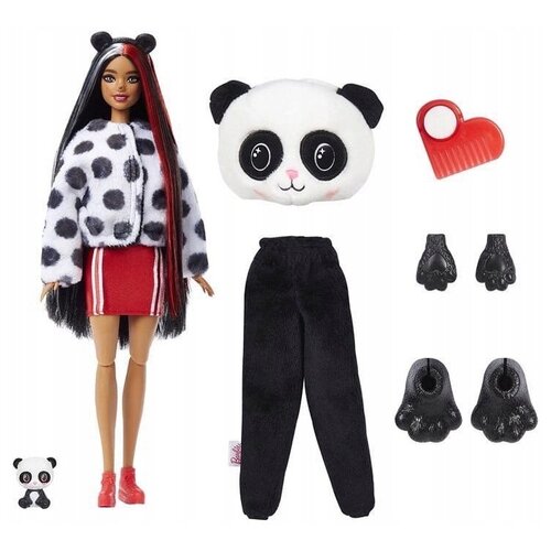 Кукла Barbie Cutie Reveal Panda с сюрпризами, 29 см, HHG22 мультиколор колба barbie cutie huskie кукла барби хаски hjm12 hjl63