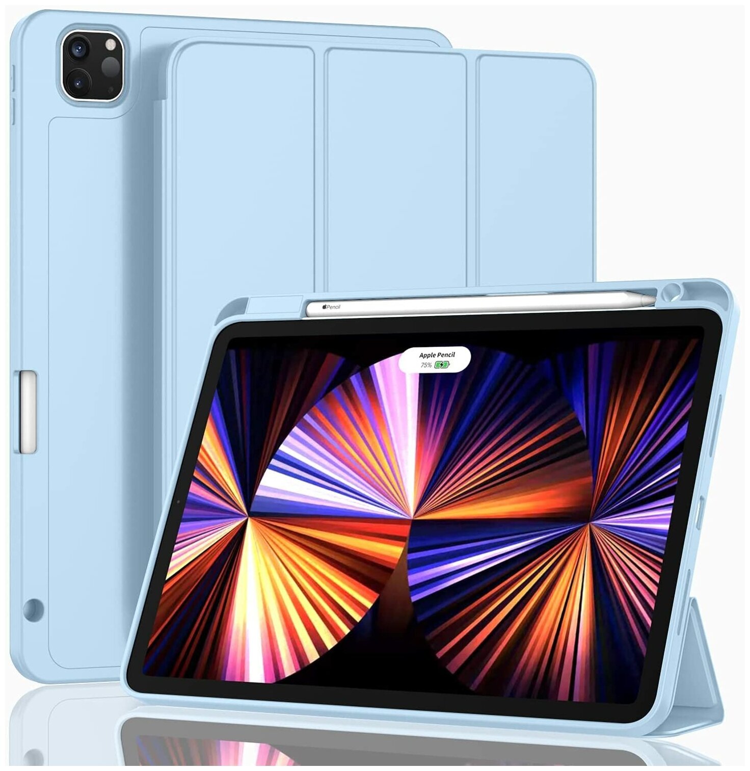 Чехол для планшета Apple iPad Pro 11" (2022, 2021, 2020) с местом для стилуса, голубой