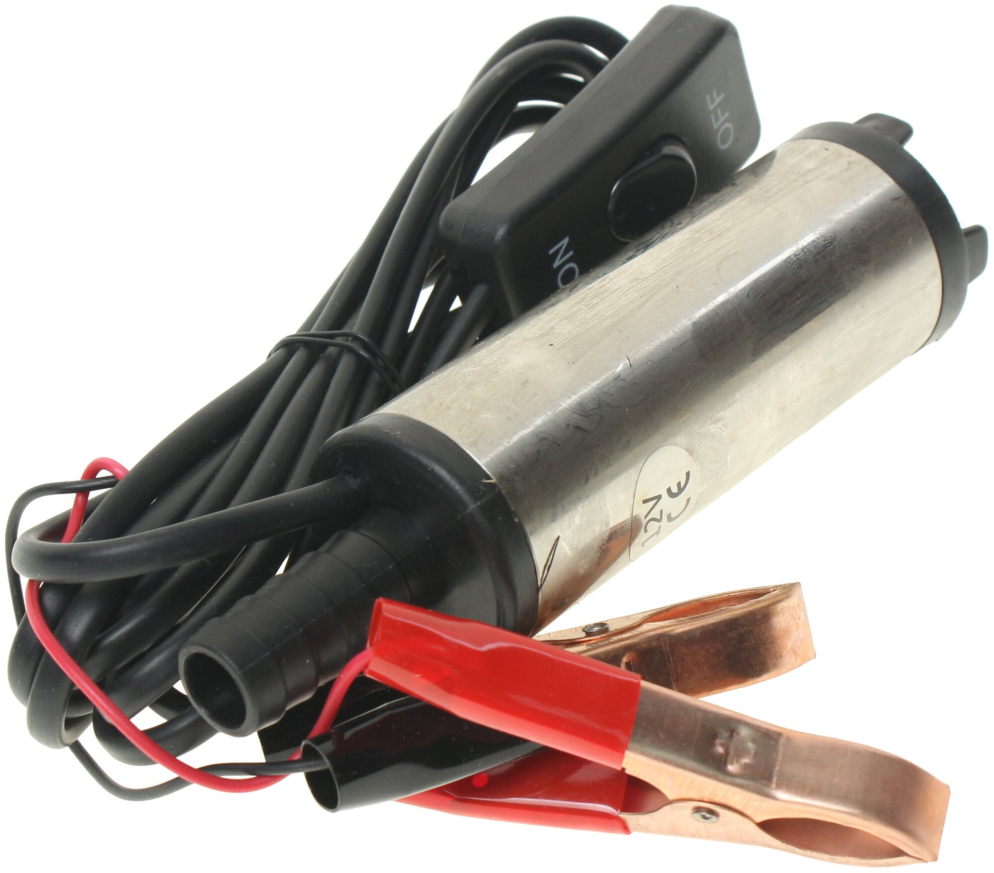 фото Насос для перекачки топлива 12V 40W 20л/мин d=38мм 16мм ROCKFORCE RF-ST33-10