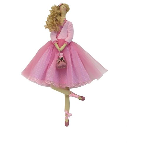 Кукла текстильная Тильда балерина в розовом