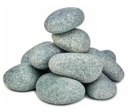 Камень для бани и сауны ERKKIA "Нефрит" шлифованный, мелкая фракция (ведро 10кг) - фотография № 8