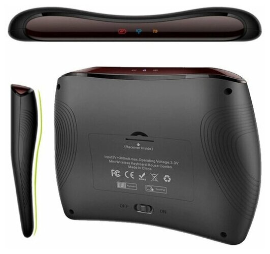 Беспроводная мини клавиатура с тачпадом OneTech D8 АКБ 7 цветов подсветки зарядка от USB русский язык