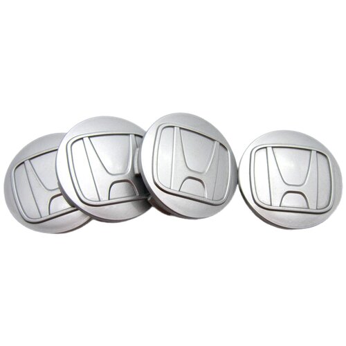 Колпачок, заглушка для литого диска СКАД Хонда, серебристый, комплект 4 шт.