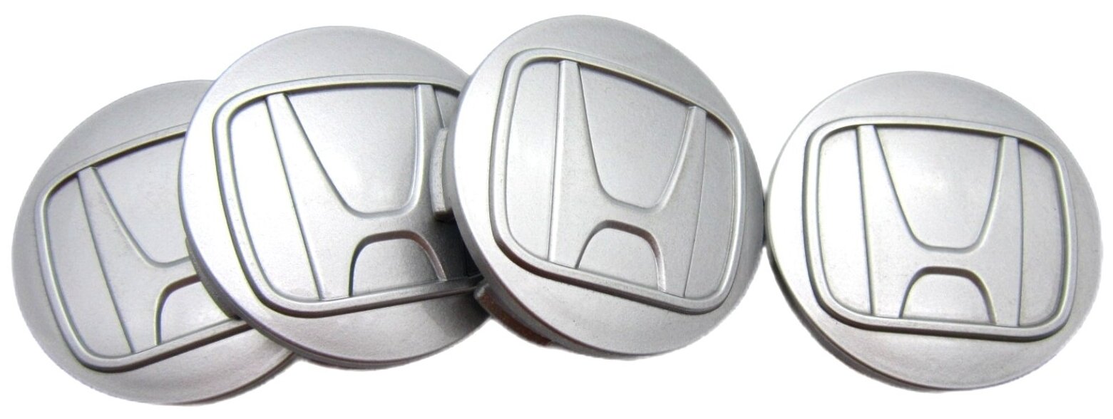 Колпачок, заглушка для литого диска СКАД Хонда, серебристый, комплект 4 шт.