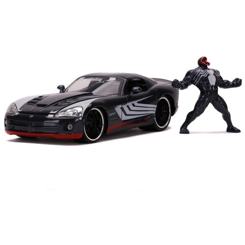 Набор Hollywood Rides Машинка с Фигуркой 2.75 1:24 2008 Dodge Viper SRT10 W/Venom Figure (Marvel) 31750