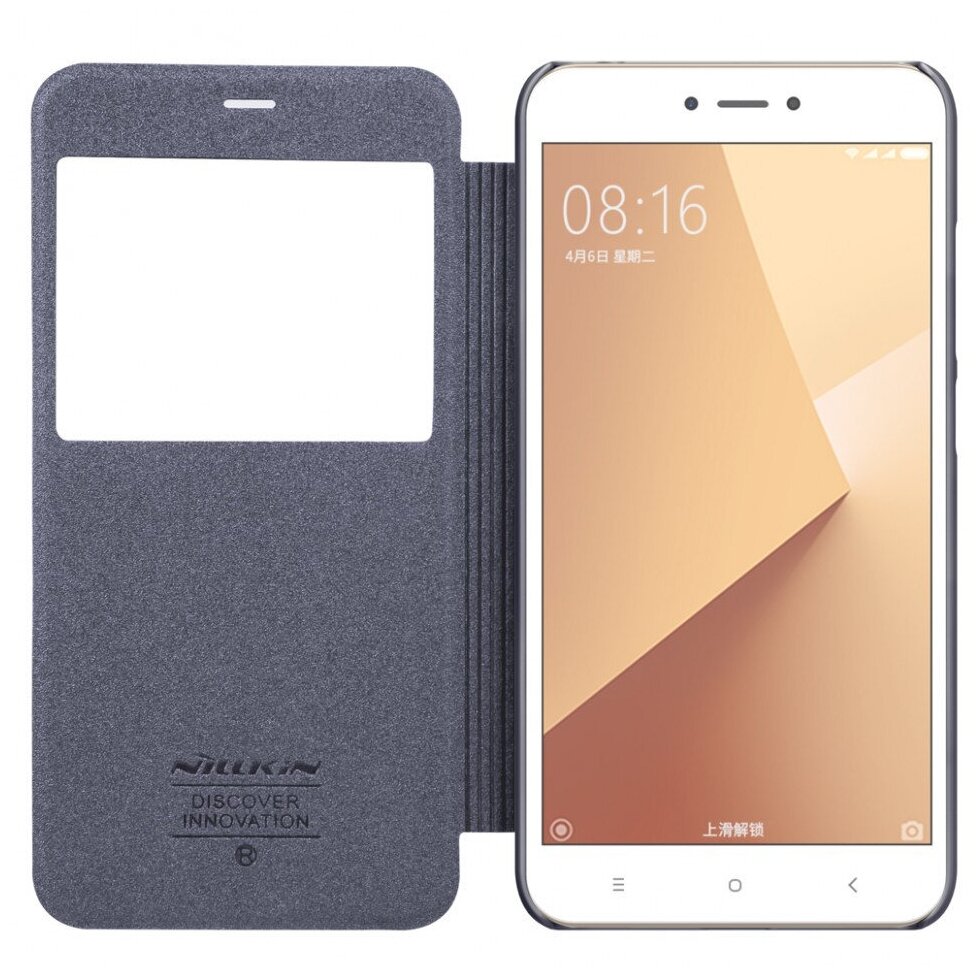 Чехол-книжка Nillkin для Xiaomi Redmi Note 5A, полиуретан, серый - фото №8