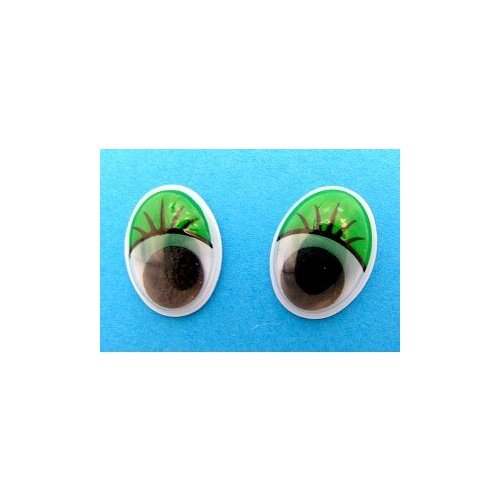 Глазки бегающие для игрушек овал 15 х 10 мм 20 шт