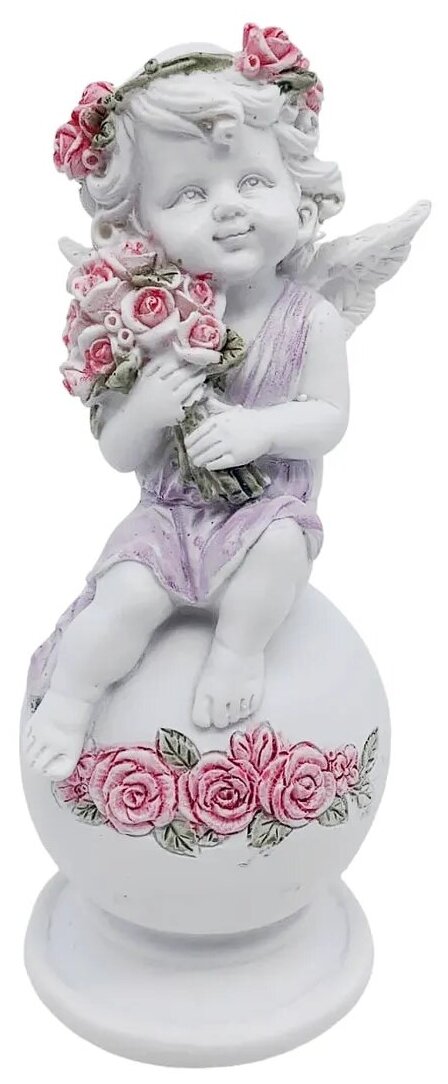 Статуэтка BLT фигурка ангел хранитель  ангелочек на шаре декоративный