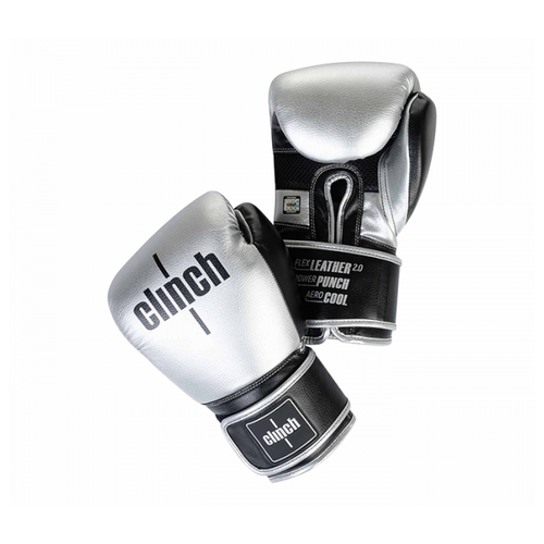 Боксерские перчатки Clinch Punch 2.0 серебристо-черный 14 боксерские перчатки clinch punch 2 0 серебристо черный 14