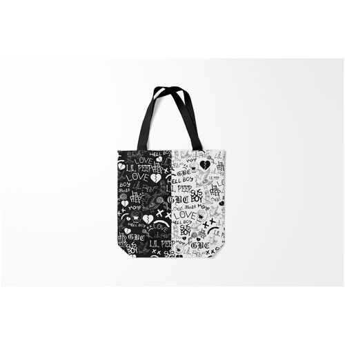 фото Сумка-шоппер / 40х40 см / rap / lil peep logobombing лил пип burnettie