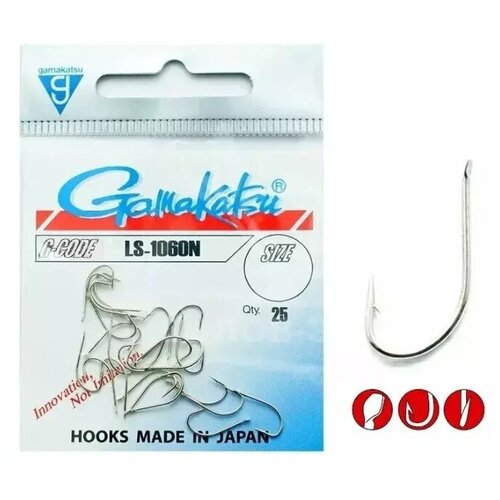 Крючок Gamakatsu Hook LS-1060N (Nickel) №08 крючок gamakatsu hook ls 1060n nickel 08