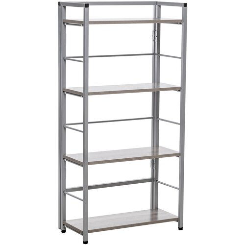 Стеллаж раскладной Leset Пако 1200 цвет каркас серый, Атлас Светлый