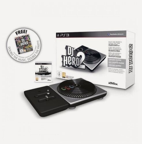 Изображение товара Игра для Playstation 3: DJ Hero 2 Turntable Bundle (игра + контроллер) + DJ Hero 1 (PS3 диск) Лицензионный диск