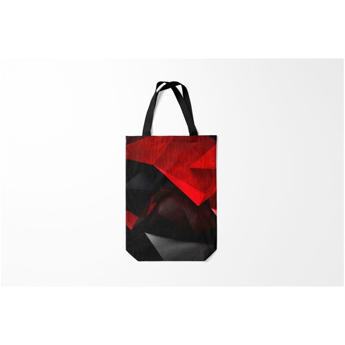 фото Сумка-шоппер / 31х42 см / популярные иллюстрации / текстуры red and black burnettie