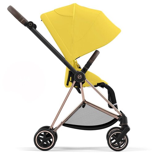 фото Cybex mios прогулочная детская коляска rosegold/mustard yellow