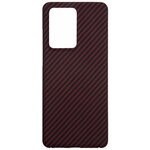 Карбоновый чехол для Samsung Galaxy S20 Ultra, Barn&Hollis, карбон, матовый, красный - изображение