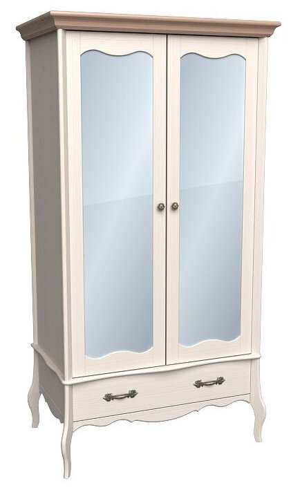 Шкаф Лебо 2-дверный с зеркальными дверями