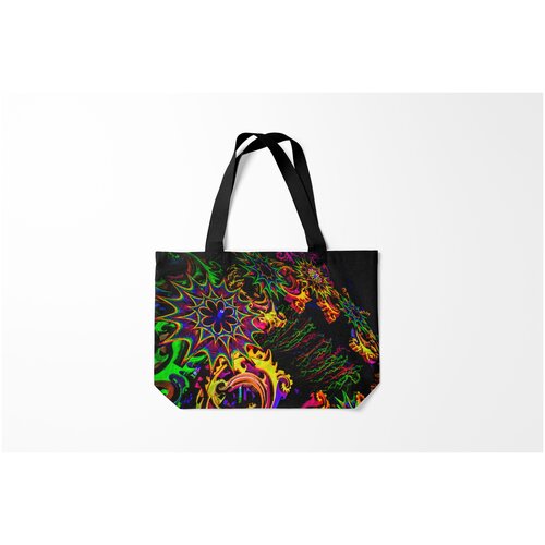 фото Сумка-шоппер / 46х35 см / популярные иллюстрации / текстуры мимезис неоновый burnettie