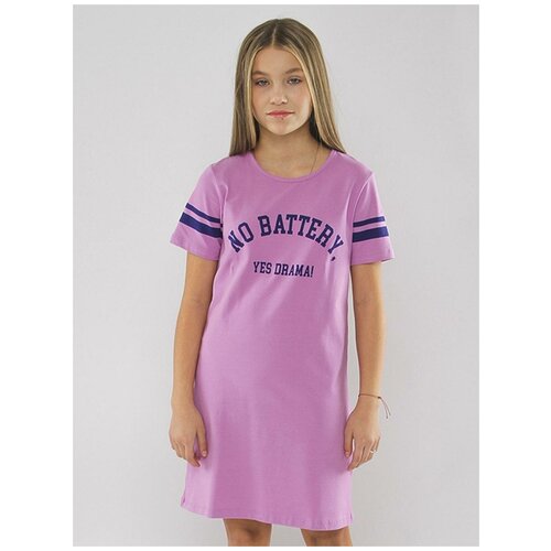 Платье L'addobbo, хлопок, размер 128, фиолетовый