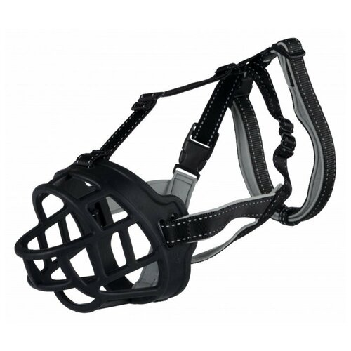 Намордник Muzzle Flex TRIXIE, силикон, XL, черный намордник для собак trixie muzzle flex резина l 31см длина лобного ремня до 27см чёрный