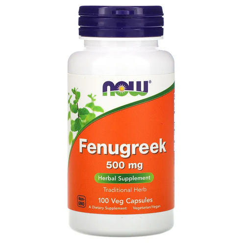 NOW Fenugreek 500 mg - Пажитник 250 вегетарианских капсул