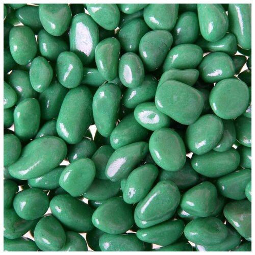 Грунт для аквариума Галька цветная салатовая 800г фр 8-12 мм 499₽