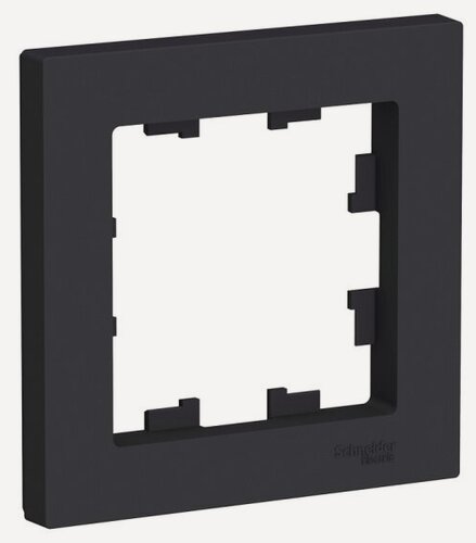 Изображение товара Рамка Systeme Electric (schneider Electric) SCHNEIDER ELECTRIC ATLASDESIGN, карбон 1-постовая, ATN001001