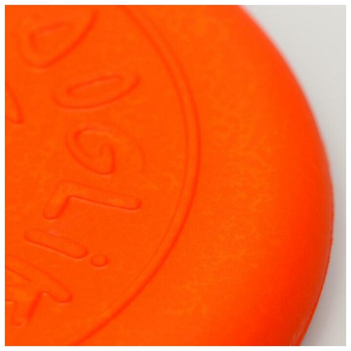 Летающая тарелка-фрисби "ДогЛайк" малая, 18х2,3 см, оранжевая - фотография № 11