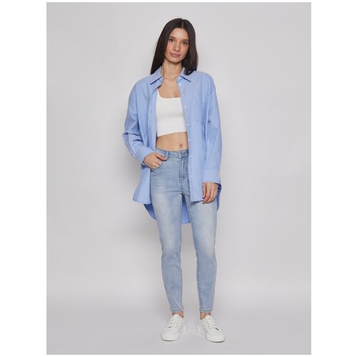 фото Джинсы силуэта skinny, цвет голубой, размер 32 zolla