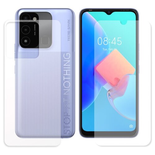 Гидрогелевая пленка LuxCase для Tecno Spark Go 2022 0.14mm Front and Back Transparent 90449 матовая защитная гидрогелевая luxcase пленка на экран tecno spark go 2023 с олеофобным покрытием и эффектом самовосстановления