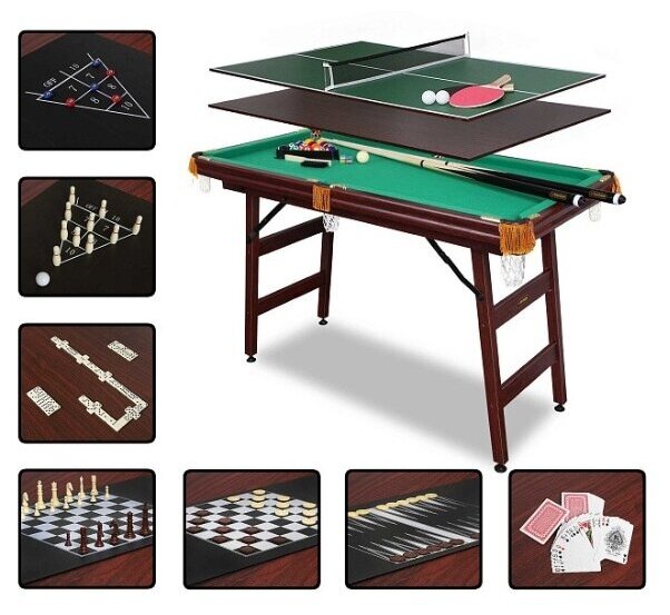 FORTUNA BILLIARD EQUIPMENT Бильярдный стол Fortuna Пул 4фт 9 в 1 с комплектом аксессуаров