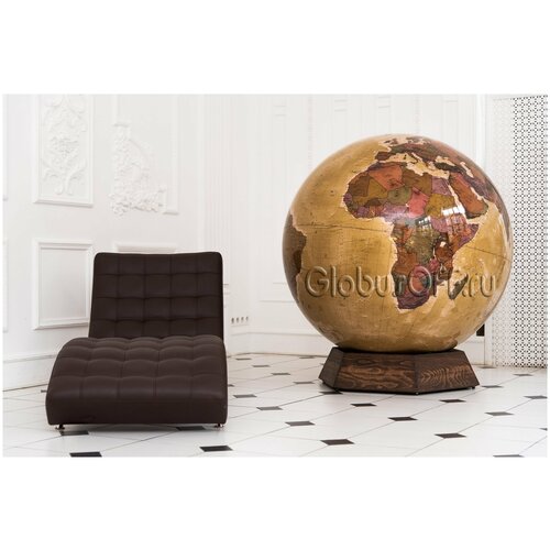 Глобус напольный в стиле ретро d=130 см подставка из дерева