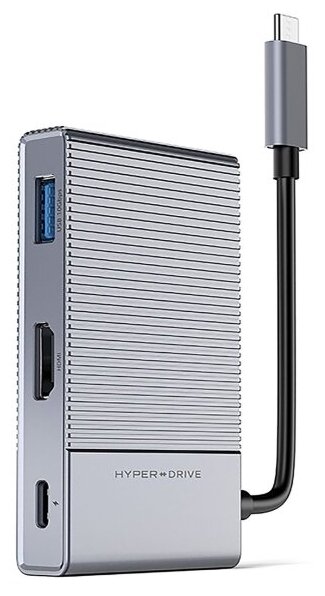 Мульти Хаб HyperDrive GEN2 6-in-1 USB-C Hub серебристый HD-G206