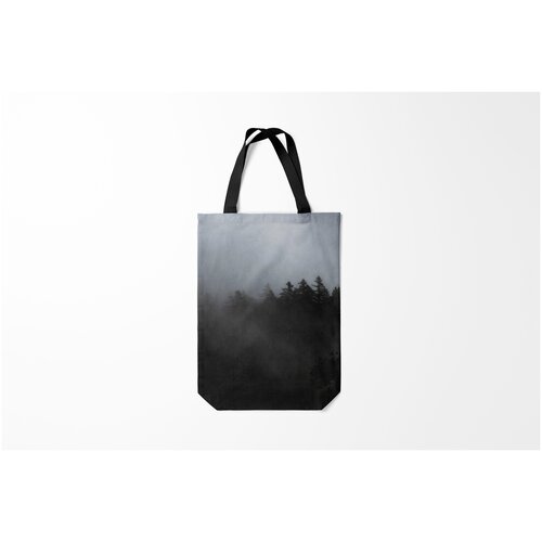 фото Сумка-шоппер / 31х42 см / популярные иллюстрации / природа лес в дыму burnettie