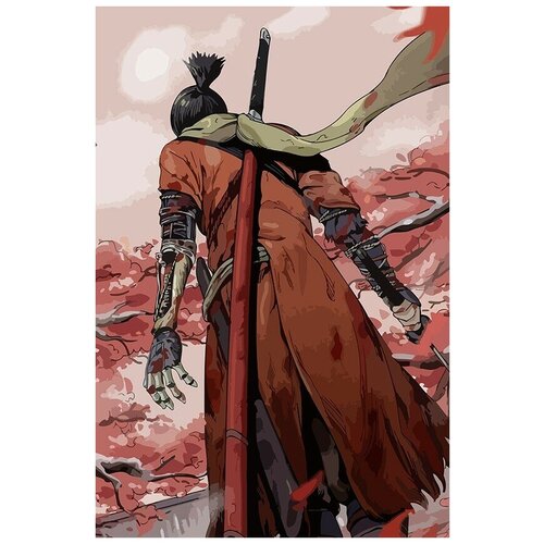 Картина по номерам на холсте игра Sekiro Секиро - 6577 В 60x40 картина по номерам на холсте sekiro 1