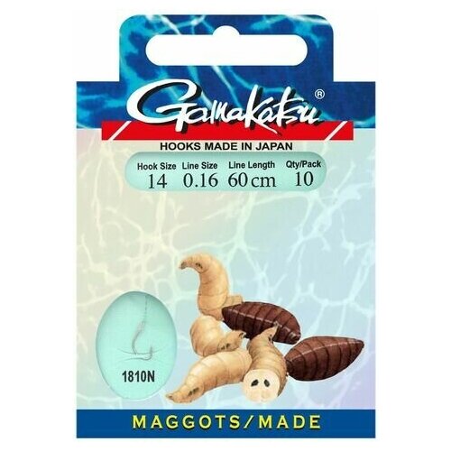 фото Крючок gamakatsu hook bkg-1810n maggots 60 cм №14 d0.16