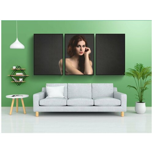 фото Набор модулных постеров для интерьера "девочка, женщина, красота" 60x90 см. в тубусе, без рамки lotsprints