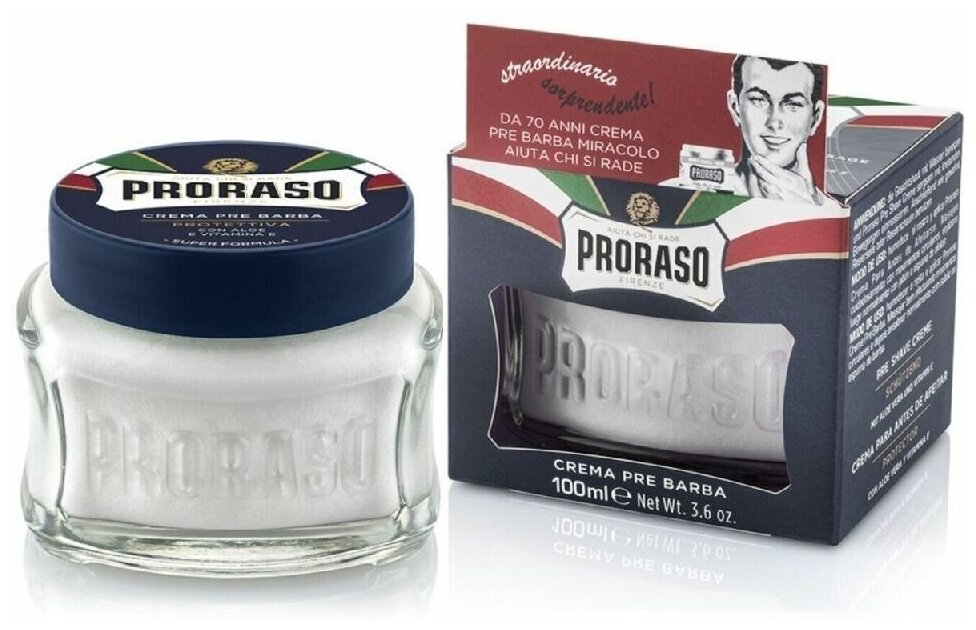 Proraso Protective Aloe Shave Cream - Крем до бритья Алоэ вера и витамин Е 100 мл