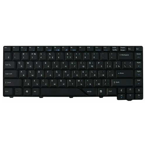 Клавиатура для ноутбука Acer Aspire 4220 4230 4310 4520 4710 4720 5230 5300 Series Плоский Enter Черная без рамки PN V072146AS1 86400₽