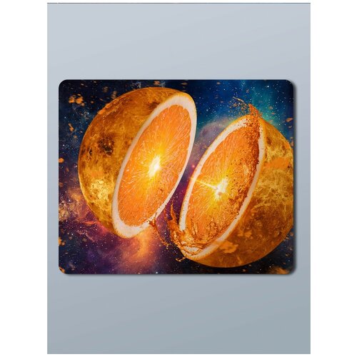 Коврик для мыши с принтом космос космический фрукт апельсин - 6831 картина по номерам на холсте космос космический фрукт апельсин 6831 г 30x40