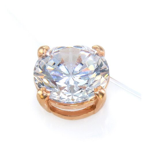 Amberholl Изящное украшение из фианита в золотой оправе на леске «Сириус»