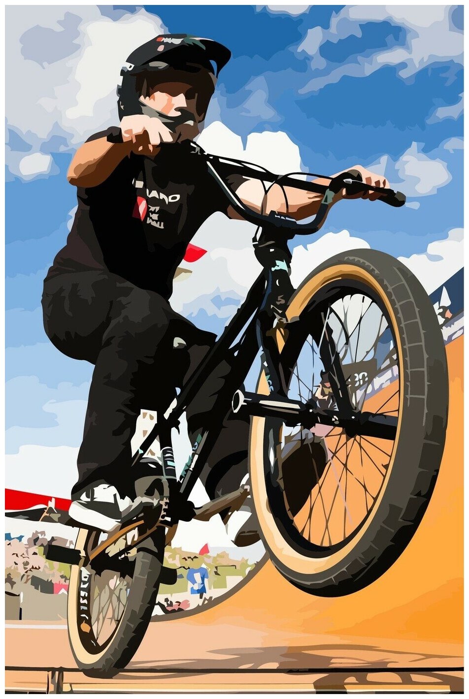 Картина по номерам на холсте спорт bmx - 458 40X60