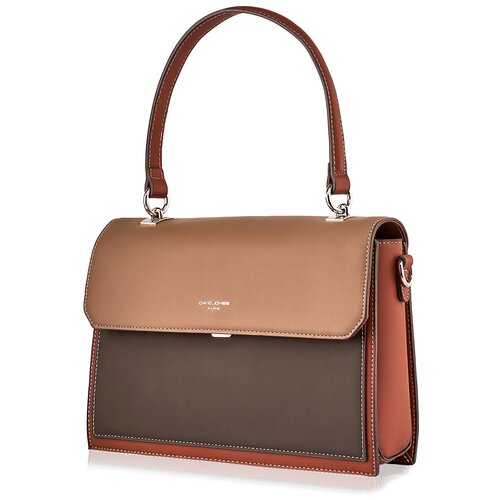 фото Стильная, влагозащитная, надежная и практичная женская сумка из экокожи david jones 6125-2d/black