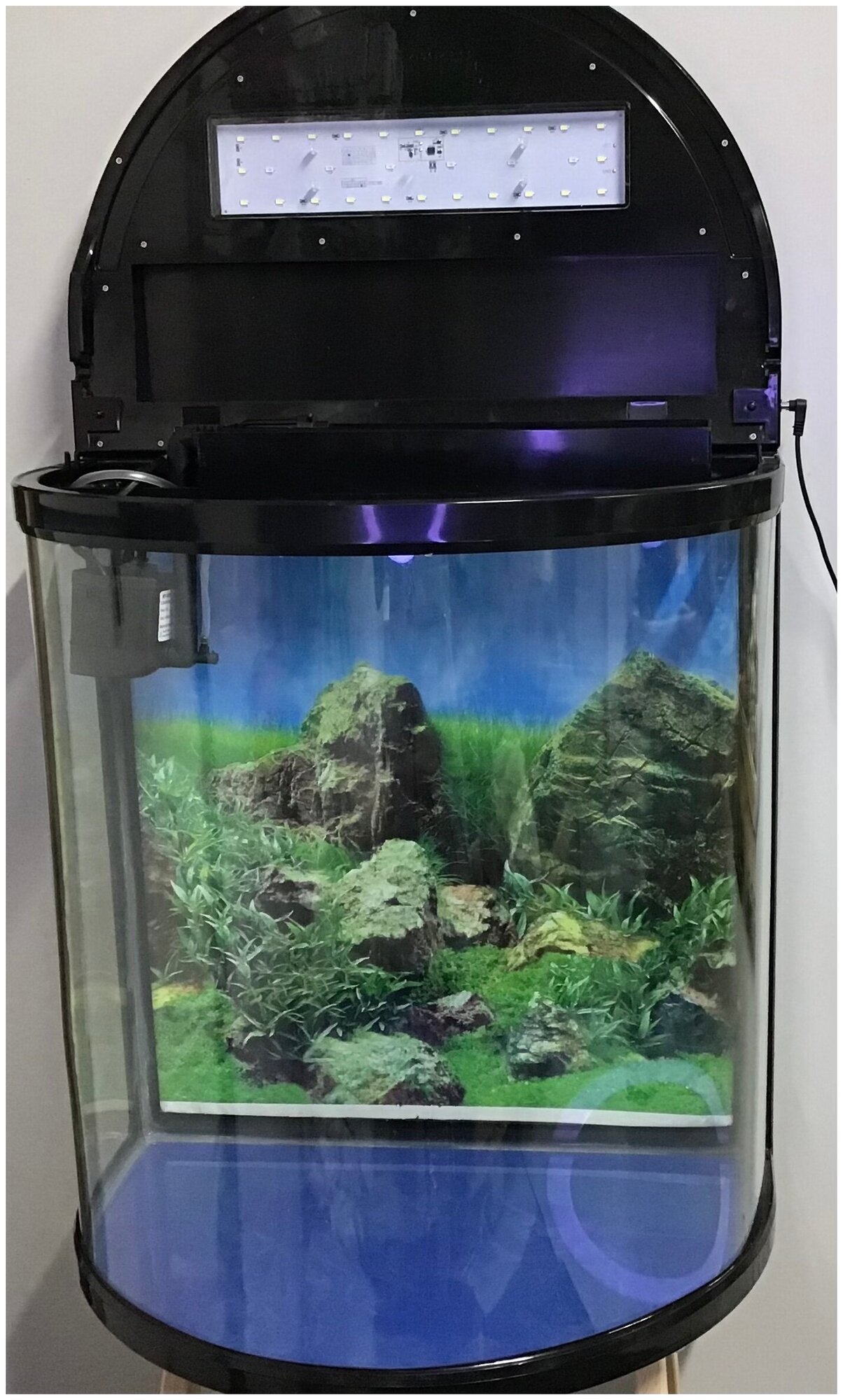 Аквариумы 90 литров, черный Q3-R500, аквариумный комплекс для рыб с оборудованием, настольный аквариум, фильтр, освещение, аквариумы для дома и офиса - фотография № 17