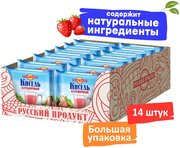 Кисель брикет "Клубничный" 190г, 14 упаковок в шоубоксе. "Русский Продукт".